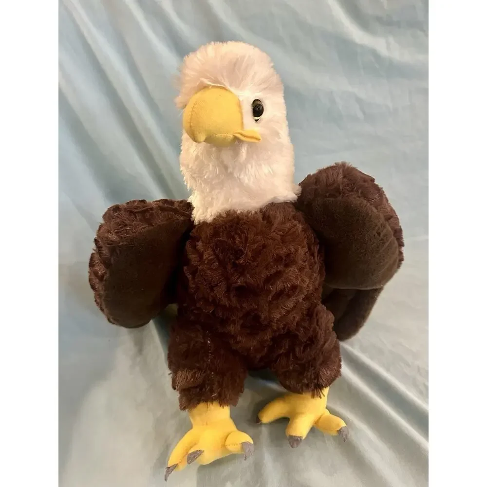 Wild Republic Bald Eagle Plush Brown White Yellow Stuffed Animal